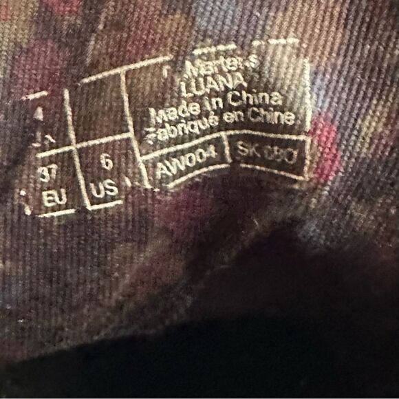 DR. Martens Luana Floral Interior Lace up Combat Boots Size 6 - Picture 7 of 8